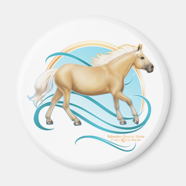 Palomino Quarter Horse Magnet (Vorne)