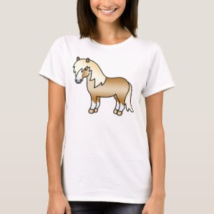 Palomino Shetland Pony Niedlicher Cartoon Illustra T-Shirt