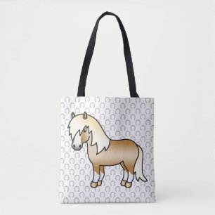 Palomino Shetlandpony Süße Cartoon-Illustration