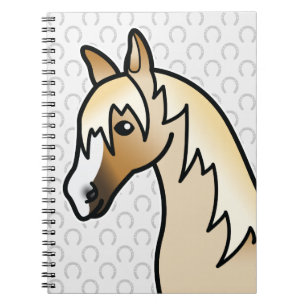 Palomino-Zeichentrick-Pferdekopf Notizblock