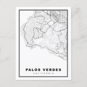 Palos Verdes Map Feiertagspostkarte