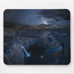 Palouse Falls Park & Milky Way   Washingtoner Staa Mousepad