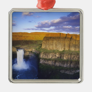 Palouse Falls Staat Park in Washington Silbernes Ornament