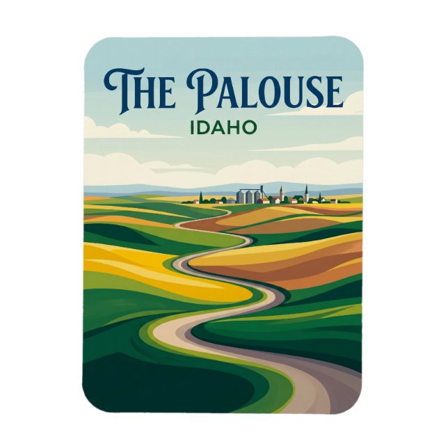 Palouse-Hügelland Idaho Magnet (Vertikal)