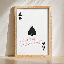 Palying Card Jubiläum Geschenk Ass Pik