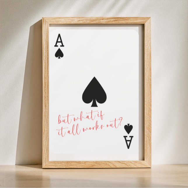 Palying Card Jubiläum Geschenk Ass Pik Poster (Von Creator hochgeladen)