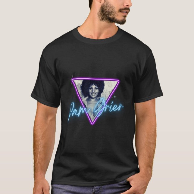 Pam Grier Retro Blaxploitation T-Shirt (Vorderseite)