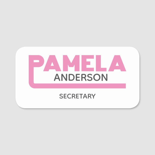 Pamela Name Tag Namensschild (Vorderseite)