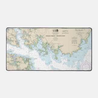 Pamlico Sound Western Part Nautical Chart 11548 Schreibtischunterlage