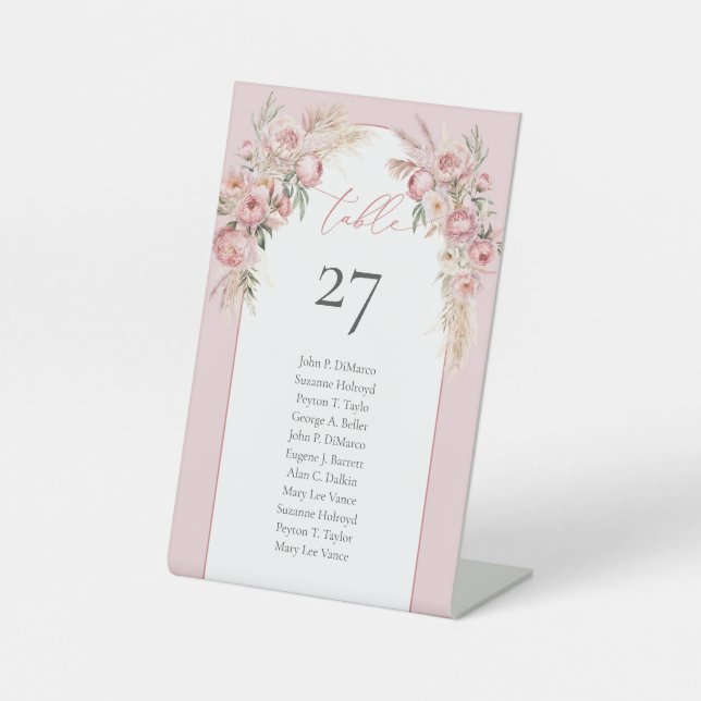 Pampas boho arch eucalyptus sockelschild (Vorderseite)