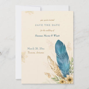 Pampas Boho Hochzeitsankündigung zur Vorabspeicher Save The Date