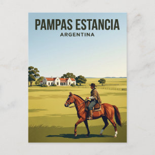 Pampas Estancia Reiten Argentinien Postkarte