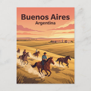 Pampas Estancia Reiten in der Nähe von Buenos Aire Postkarte