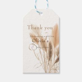 Pampas Gras Baby Dusche Geschenkanhänger