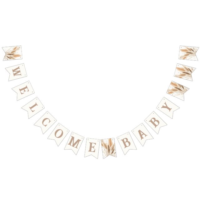 Pampas Gras Baby Dusche Wimpelkette (Alle)