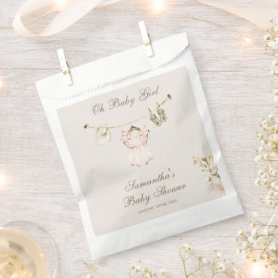 Pampas Gras Baby Mädchen Wäscheleine Baby Shower Geschenktütchen