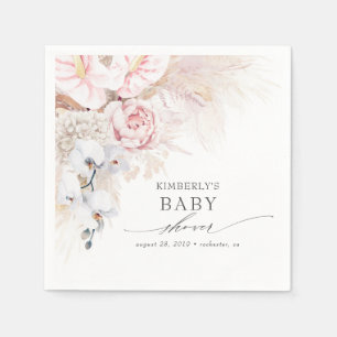 Pampas Gras Baby Shower / Braut-Shower Tropisch Serviette