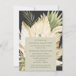 Pampas Gras Boho Blumenstrauß Nach der Hochzeitsfe Einladung