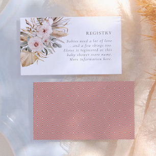 Pampas Gras Boho Boheme Wüsten-Mädchen-Baby-Party Begleitkarte