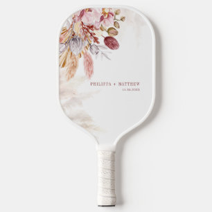 Pampas Gras Boho Hochzeitsfeier Custom Pickleball Schläger