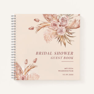 Pampas Gras Botanische Hochzeitsdusche Gast Notizbuch