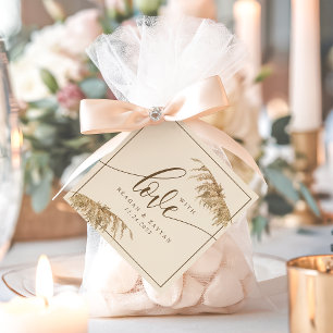 Pampas Gras Erde Mit Liebe Hochzeit Geschenkanhänger