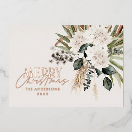 Pampas gras eucalyptus moody moderne boho folie ho folien feiertagskarte