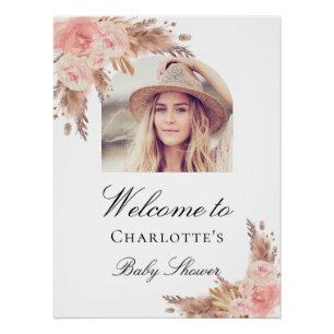 Pampas-Gras-Foto mit Duschbrasse Poster