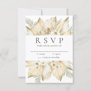 Pampas Gras Getrennte Wüste Blume Boho Einfache UA RSVP Karte