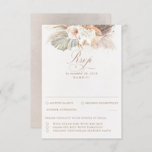 Pampas Gras getrocknete Foliage Hochzeit RSVP