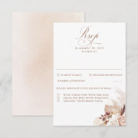Pampas Gras getrocknete Foliage Hochzeit RSVP