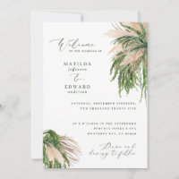 Pampas Gras Palmen Blätter natürlichen modernen ru