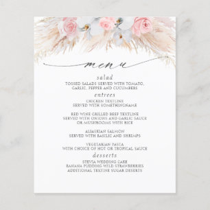 Pampas-Gras Pink Florals Tropical Menü