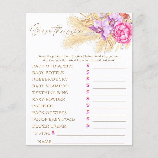 Pampas Gras - Raten Sie mal, was das Spiel kostet (Vorderseite)