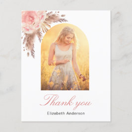 Pampas Gras rosa Blumengeburt Vielen Dank