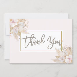 Pampas Gras rot Dankeskarte