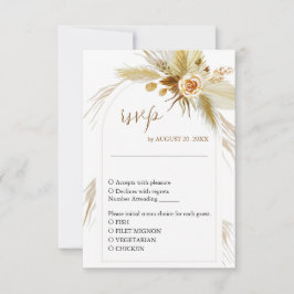 Pampas Gras tropisches bohemiisches elegant RSVP Karte