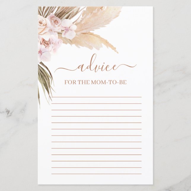 Pampas Grass Advice Card (Vorderseite)