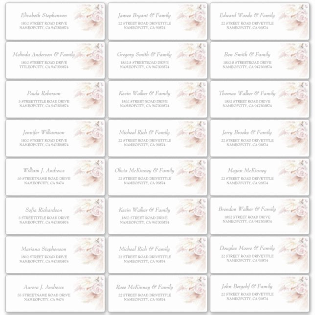 Pampas Grass Anthuriums Guest Name Address Labels (Vorderseite)