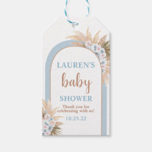 Pampas Grass Arch Babydusche Geschenk-Tag Geschenkanhänger