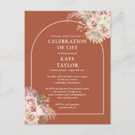 Pampas Grass Arch Feier zur Beerdigung des Lebens Postkarte