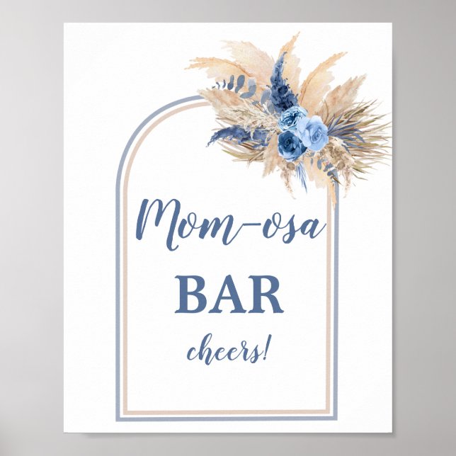 Pampas Grass Arch Momosa Bar Boy Schild (Vorne)