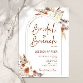 Pampas Grass Arch Terracotta Boho Bridal Brunch Einladung