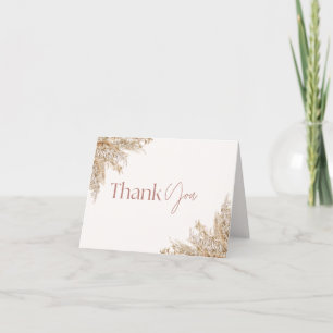 Pampas Grass Baby Dusche Danke Karte neutral