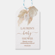 Pampas Grass Baby-Duschgeschenk-Tags