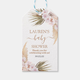 Pampas Grass Baby-Duschgeschenk-Tags Geschenkanhänger