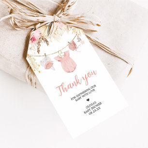 Pampas Grass Baby Kleidung Baby Dusche Federn Tags Geschenkanhänger