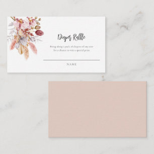 Pampas Grass Babydusche Windelwanne Begleitkarte