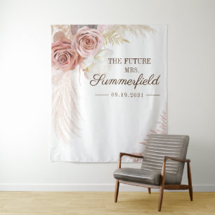 Pampas Grass Background Brautparty Wandteppich