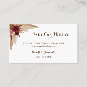 Pampas Grass Besuchen Sie unsere Website Hochzeits Platzkarte